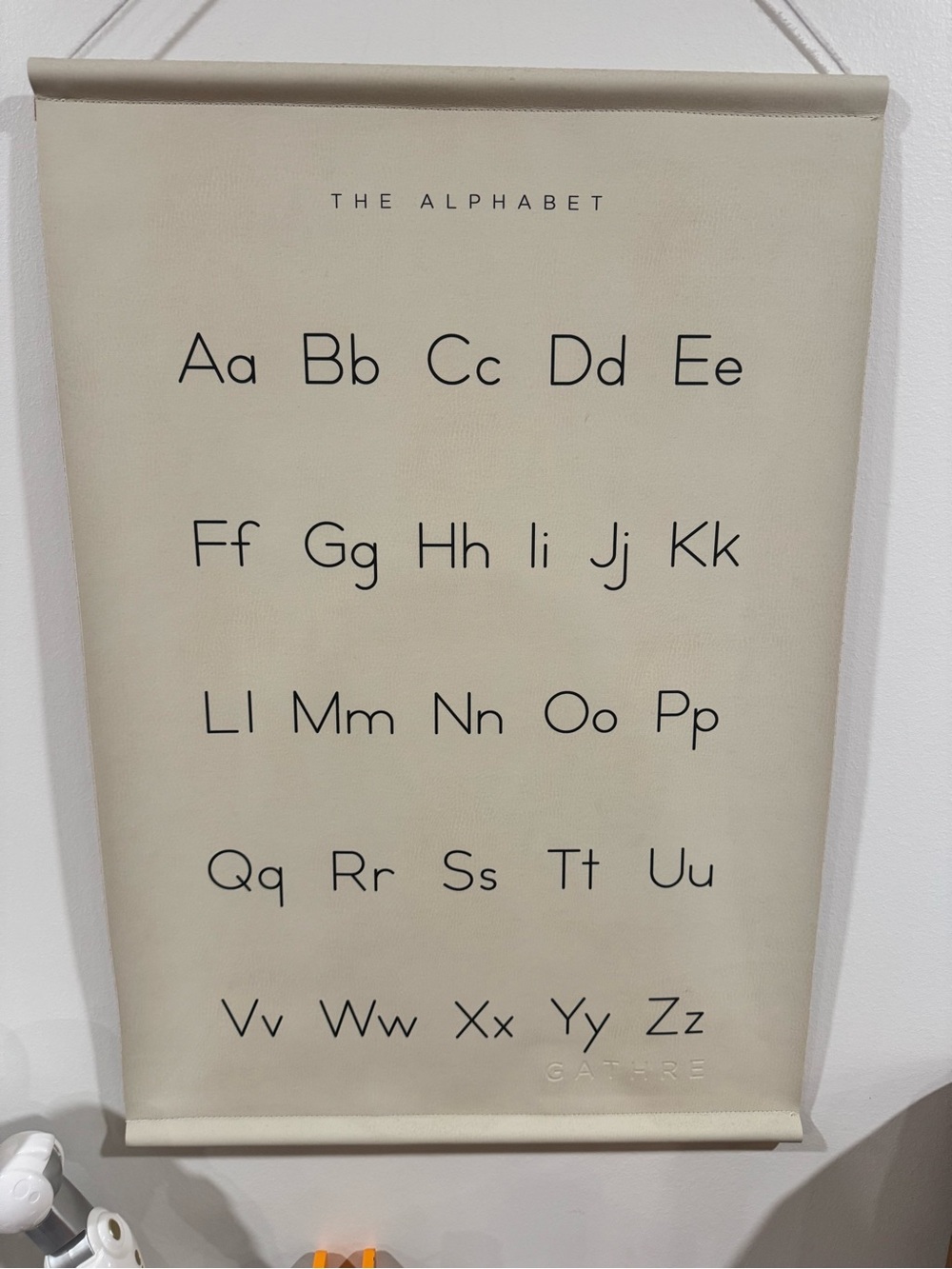 Cream Alphabet Learning Poster for Kids – The Alphabet